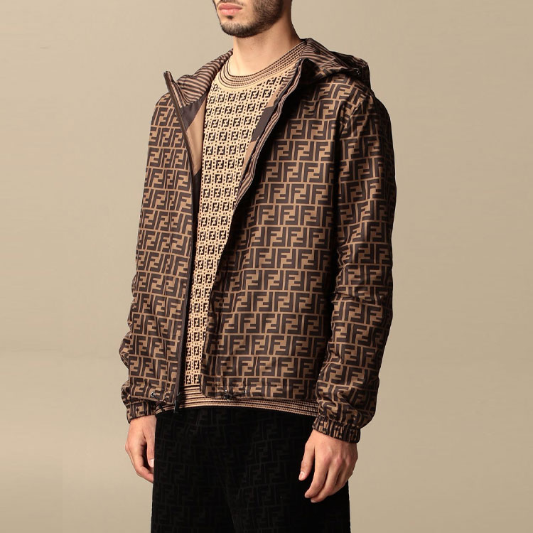 Details for FENDI 可翻转FF标志连帽外套 棕色 FAA615A79NF13IZ