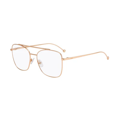 FENDI Rose Gold Metal Irregular Optical Glasses Unisex Couple Design. FF0354