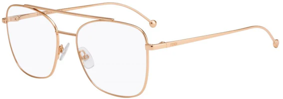 Order FENDI 玫瑰金金屬不規則鏡框光學眼鏡 男女情侶款設計 FF0354