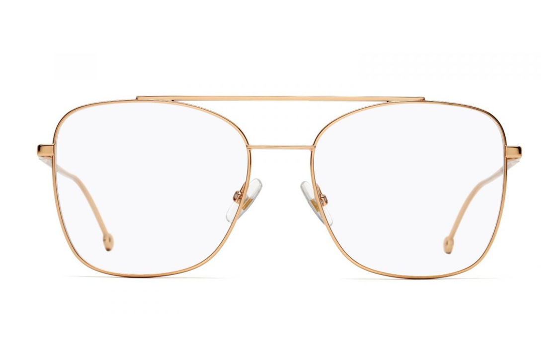 Lookbook FENDI 玫瑰金金屬不規則鏡框光學眼鏡 男女情侶款設計 FF0354