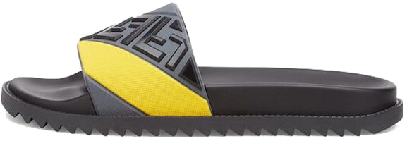 Fendi Rubber Fussbetts Slides 'Embossed Diagonal FF - Grey Yellow' 7X1377AF5MF1DVQ Fendi Rubber Fussbetts Slides 'Embossed Diagonal FF - Grey Yellow' 7X1377AF5MF1DVQ