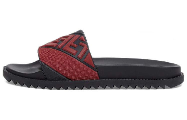 Fendi Rubber Logo Slides 'Red Black'