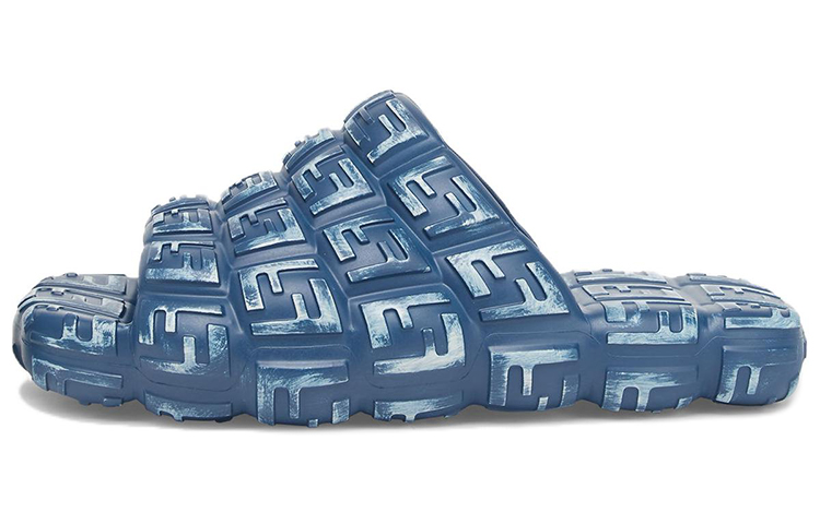 Fendi Rubber Slide 'Cloud Embossed Pattern - Blue'