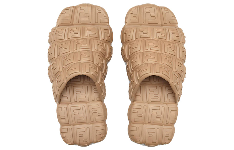 Fendi Rubber Slides 'Beige Cloud' 圖 4