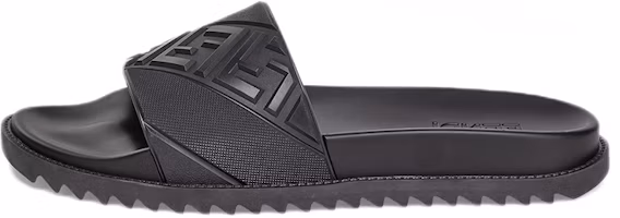 Fendi Rubber Slides 'Embossed Diagonal FF Motif - Black' 7X1377ABO2F0QA1 Fendi Rubber Slides 'Embossed Diagonal FF Motif - Black' 7X1377ABO2F0QA1