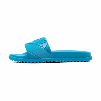 Fendi Rubber Slides 'Embossed Diagonal FF Motif - Turquoise'