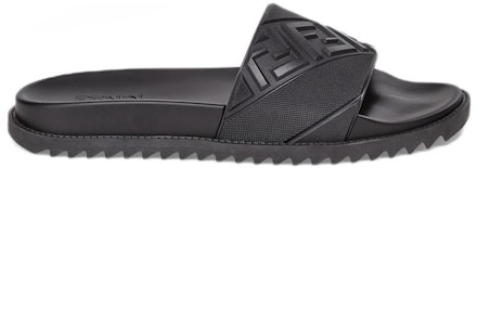 芬迪黑色橡胶拖鞋'浮雕斜FF标志' 7X1377ABO2F0QA1 Order 芬迪黑色橡胶拖鞋'浮雕斜FF标志' 7X1377ABO2F0QA1