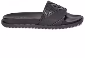 Order Fendi Rubber Slides 'Embossed Diagonal FF Motif - Black' 7X1377-ABO2-F0QA1