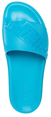 Sandalias de Goma Fendi 'Motivo FF Diagonal en Relieve - Turquesa' 7X1377-ABO2-F1E4P Shop Sandalias de Goma Fendi 'Motivo FF Diagonal en Relieve - Turquesa' 7X1377-ABO2-F1E4P