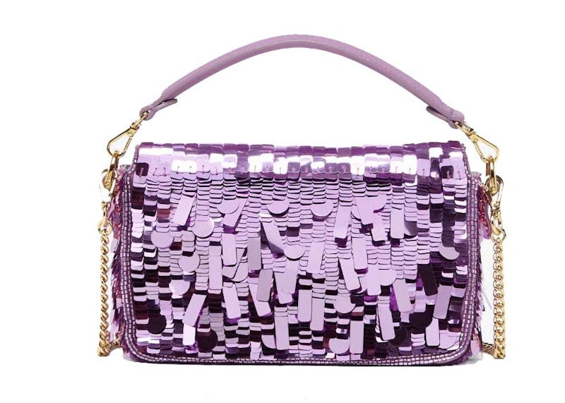 Order Fendi Baguette Mini Morado de Cuero y Lentejuelas