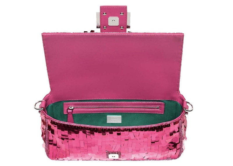 Lookbook フェンディ スパンコール バッグ ピンク