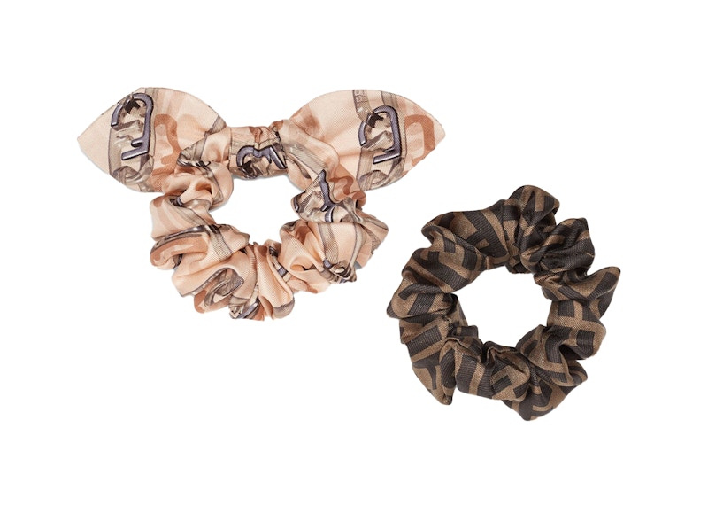 Fendi Set Of Two Multicolor Organic Hair Elastics Multicolor