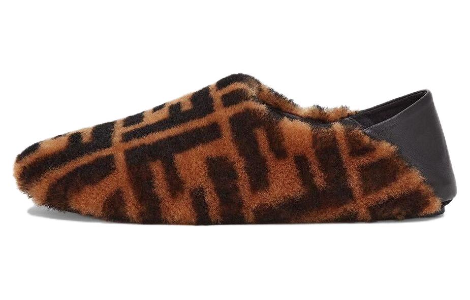 Fendi Shearling Slipper 'FF Logo - Brown' 7P1406-AD7M-F0R7R