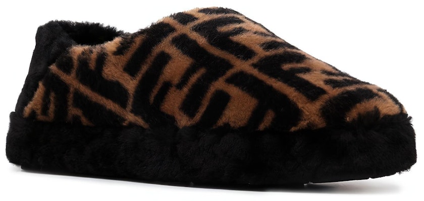 Fendi 羊羔毛拖鞋 'FF Logo - 棕色' 7P1491-AHH1-F0R7R Order Fendi 羊羔毛拖鞋 'FF Logo - 棕色' 7P1491-AHH1-F0R7R