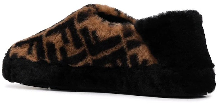 Fendi 羊羔毛拖鞋 'FF Logo - 棕色' 7P1491-AHH1-F0R7R Lookbook Fendi 羊羔毛拖鞋 'FF Logo - 棕色' 7P1491-AHH1-F0R7R