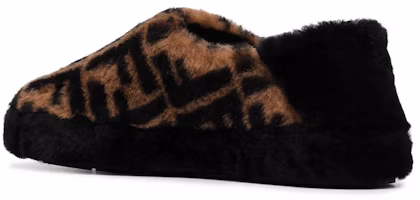 Lookbook Fendi Sandal Bulu Shearling 'Logo FF - Coklat' 7P1491-AHH1-F0R7R