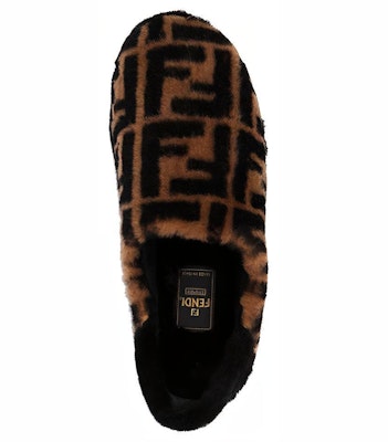 Fendi 羊羔毛拖鞋 'FF Logo - 棕色' 7P1491-AHH1-F0R7R Shop Fendi 羊羔毛拖鞋 'FF Logo - 棕色' 7P1491-AHH1-F0R7R