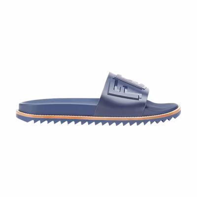Fendi Slides 'Logo Print - Blue'