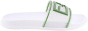 Order FENDI 芬迪 Baguette 橡膠 寬飾帶 時尚拖鞋 男款 白綠色