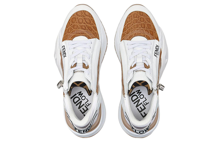 Fendi Slip-On Sneaker 'White Brown' 圖 3