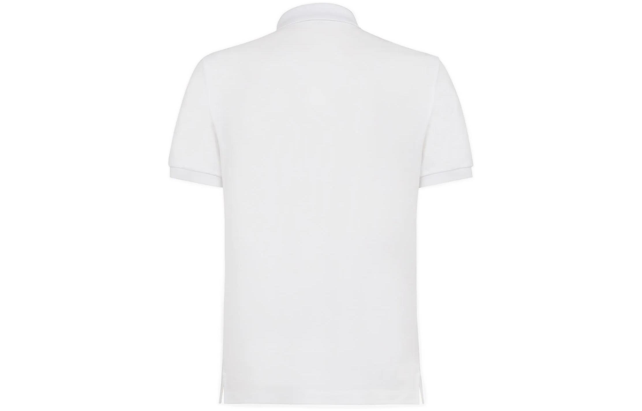 Lookbook 펜디 남성용 솔리드 컬러 버튼 숏슬리브 폴로 셔츠. FY0985AL0GF0QA0