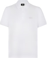 FENDI Solid Color Casual Short Sleeve Polo Shirt White FY0985APMVF1KTX FENDI Solid Color Casual Short Sleeve Polo Shirt White FY0985APMVF1KTX