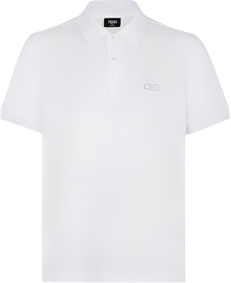 FENDI Solid Color Casual Short Sleeve Polo Shirt White FY0985APMVF1KTX Buy FENDI Solid Color Casual Short Sleeve Polo Shirt White FY0985APMVF1KTX