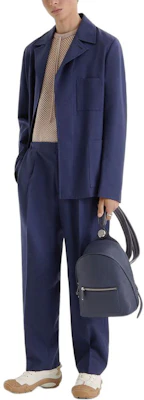 Fendi 素色休閒夾克 藍色 FJ0797AR8SF04V6 Shop Fendi 素色休閒夾克 藍色 FJ0797AR8SF04V6