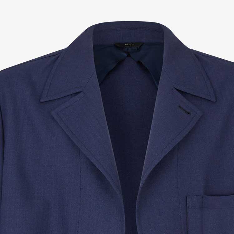 Cheap Fendi 素色休閒夾克 藍色 FJ0797AR8SF04V6