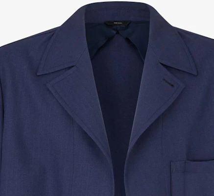 Fendi 素色休閒夾克 藍色 FJ0797AR8SF04V6 Cheap Fendi 素色休閒夾克 藍色 FJ0797AR8SF04V6