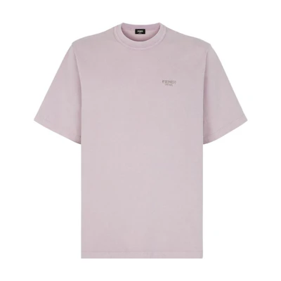 FENDI Solid Color Logo T-Shirt Purple FY1217APMEF0F5U