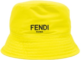 FENDI Solid Logo Cotton Bucket Hat Unisex Yellow. JUP017AFOJF11H4 FENDI Solid Logo Cotton Bucket Hat Unisex Yellow. JUP017AFOJF11H4