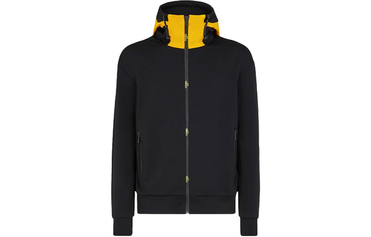 Order FENDI 黑色拼接标志连帽外套 SS21 系列 FAF525AE8MF0G8T