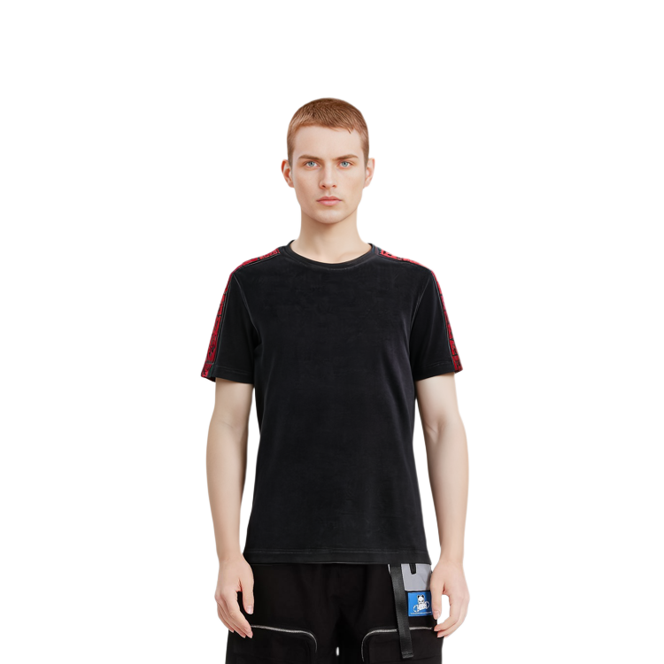 FENDI SS21 Black Loose Fit Logo Crew Neck T-Shirt FY0894AF9FF0QY3 圖 5