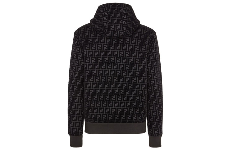 Lookbook 펜디 SS21 블랙 로고 프린트 저지 원단 스웻셔츠 FW1040AAP0F0QA1