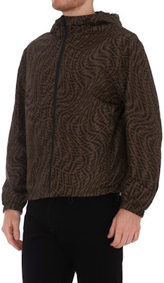FENDI SS21 Brown Reversible Jacket with All-Over Logo Print. FAA830AGBIF1AKH Details for FENDI SS21 Brown Reversible Jacket with All-Over Logo Print. FAA830AGBIF1AKH