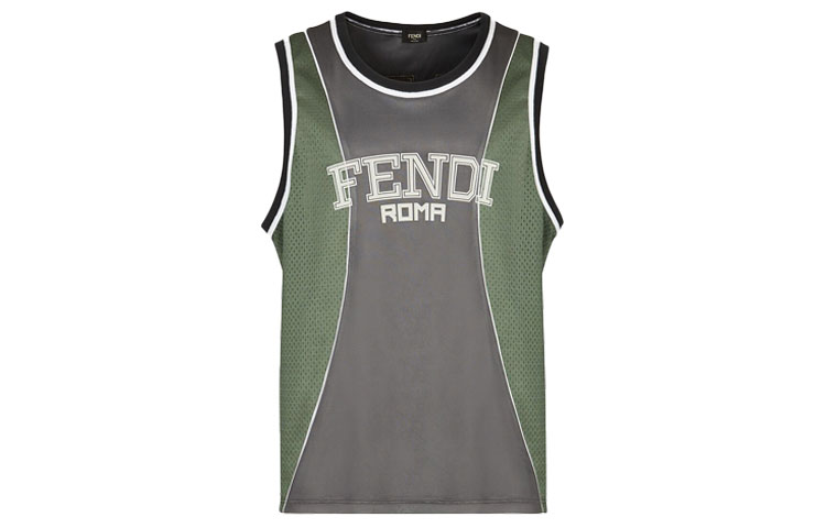 FENDI SS21 Green Tech Knit Mesh Vest FAF634A52DF1DS4