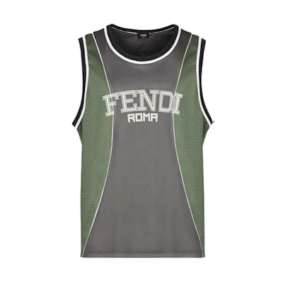 FENDI SS21 Green Tech Knit Mesh Vest FAF634A52DF1DS4