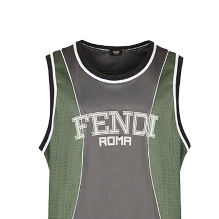 Details for FENDI SS21 Baju Hijau Knit Mesh Teknologi FAF634A52DF1DS4