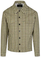 Fendi SS21 Logo Printed Workwear Jacket Unisex Yellow FW0428AFEVFOUNT Fendi SS21 Logo Printed Workwear Jacket Unisex Yellow FW0428AFEVFOUNT