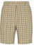 Order FENDI SS21 Mid-Rise Woven Effect Printed Shorts Beige FB0521AFEIF0UNT