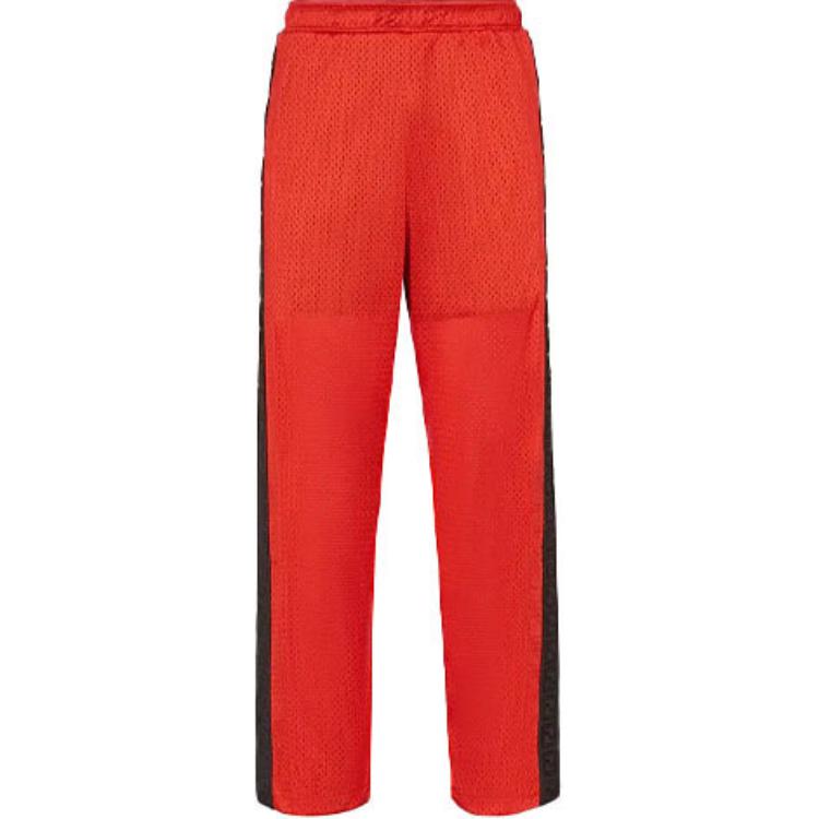 FENDI SS21 Red Tech Mesh Sports Pants. FAB558A52AF1DOO
