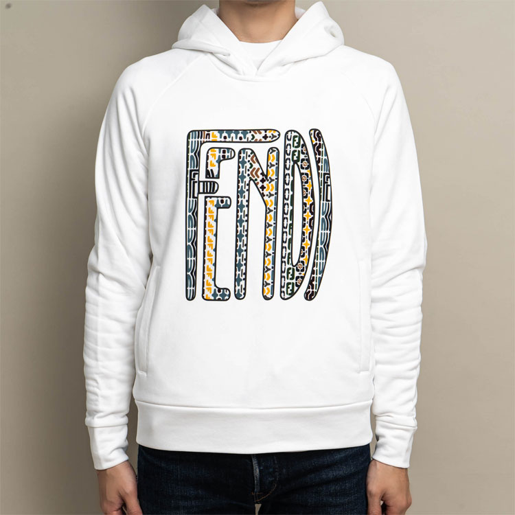FENDI SS21 White Cotton Hoodie with Letter Pattern. FAF595AE8IF0ZNM 圖 4