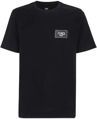 FENDI SS22 Black Logo Patch Crewneck T-Shirt. FY0936A9RLF0QA1 Order FENDI SS22 Black Logo Patch Crewneck T-Shirt. FY0936A9RLF0QA1