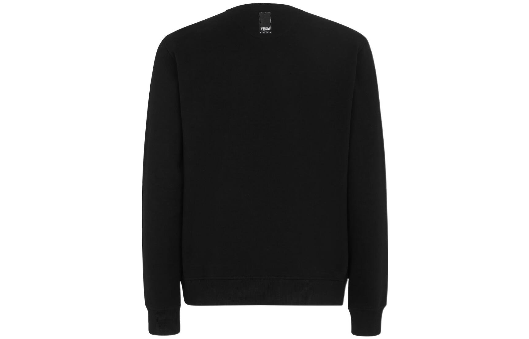 Lookbook FENDI SS22 黑色印花长袖圆领卫衣 FY1132A9ROF0QA1