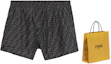 Shop FENDI SS22 Black Logo Print Relaxed Fit Drawstring Shorts. FXB077A79FF0P9B
