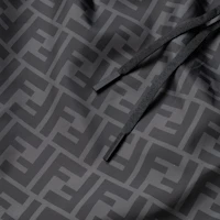 Purchase FENDI SS22 黑色Logo印花寬鬆抽繩短褲 FXB077A79FF0P9B