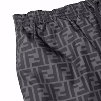 Details for FENDI SS22 黑色Logo印花寬鬆抽繩短褲 FXB077A79FF0P9B