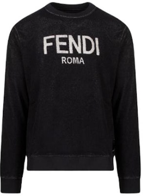FENDI SS22 Black Pullover Sweatshirt with Letter Logo. FY0178AKDIF0QA1 Order FENDI SS22 Black Pullover Sweatshirt with Letter Logo. FY0178AKDIF0QA1