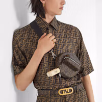 Purchase FENDI SS22 黑色短袖襯衫附品牌LOGO印花設計 FS0795AKEEF1440